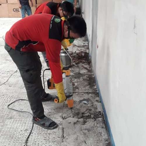 Drilling post construction 1